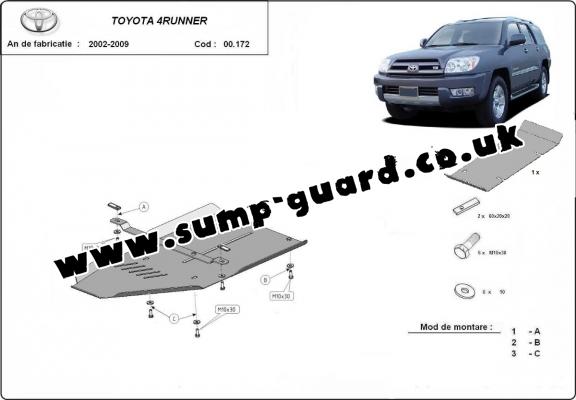 Aluminum gearbox guard for Toyota 4Runner