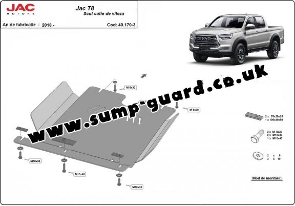 Aluminum gearbox guard for Jac T8