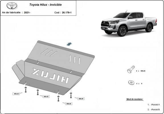 Steel radiator guard for Toyota Hilux Invincible