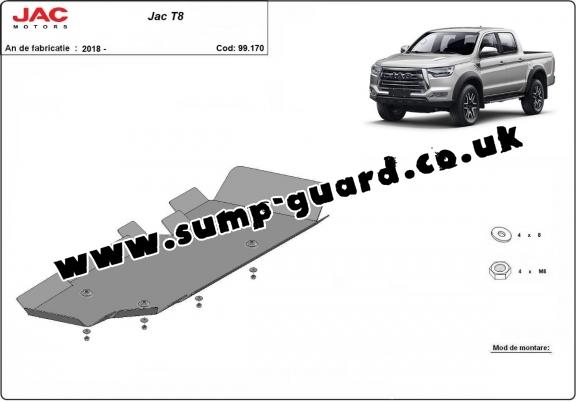 Steel fuel tank guard for Jac T8