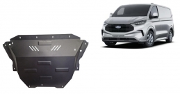 Steel sump guard for the protection of the engine and the gearbox for Ford Transit Custom