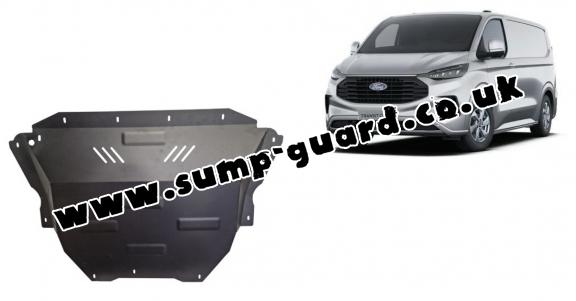 Steel sump guard for the protection of the engine and the gearbox for Ford Transit Custom