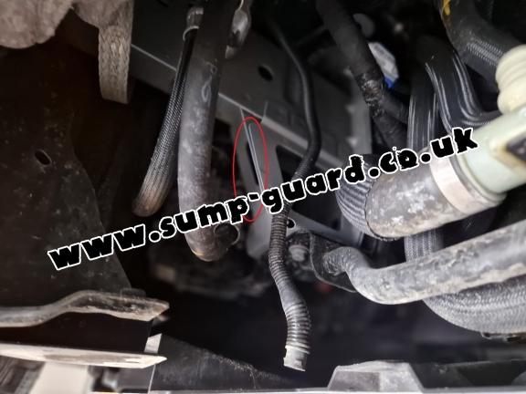 Steel sump guard for Renault Trafic