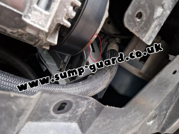 Steel sump guard for Renault Trafic