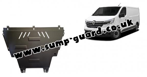 Steel sump guard for Renault Trafic