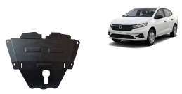 Steel sump guard for Dacia Logan 