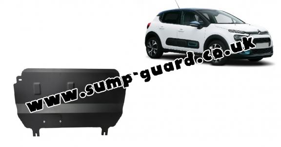 Steel sump guard for Citroen C3