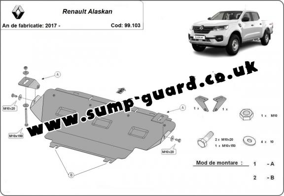 Steel radiator guard for Renault Alaskan