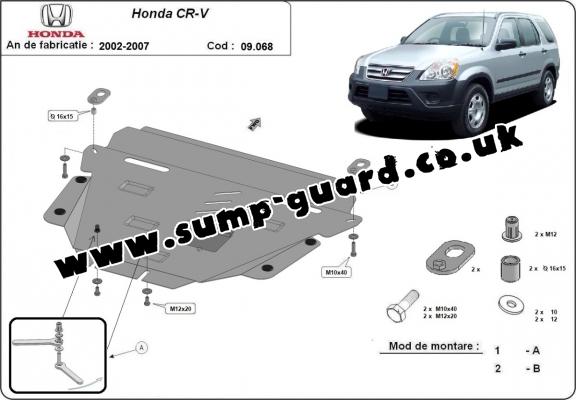 Steel sump guard for Honda CR-V