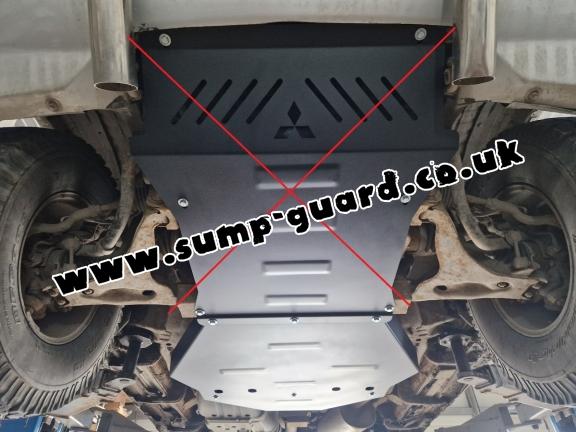 Steel gearbox guard for Mitsubishi Shogun 3 (V60, V70) Vers. 2.0