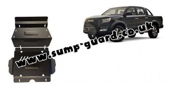 Steel sump guard for Evo Cross 4