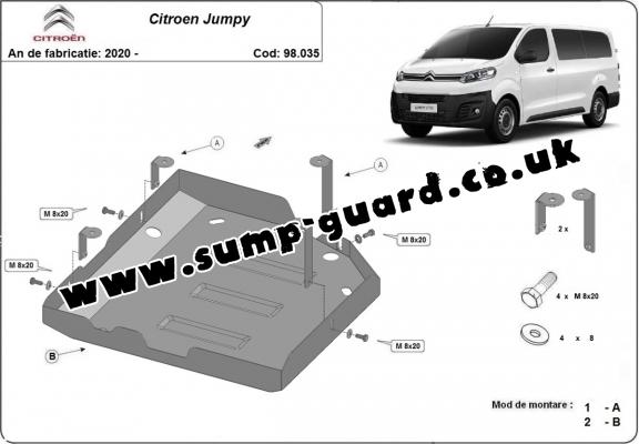 Steel AdBlue tank guard for Citroen Jumpy