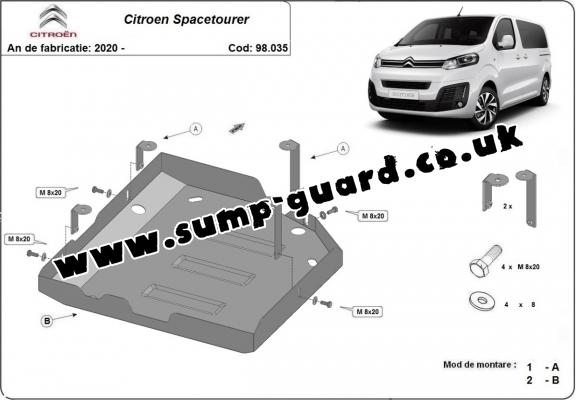 Steel AdBlue tank guard for Citroen Spacetourer