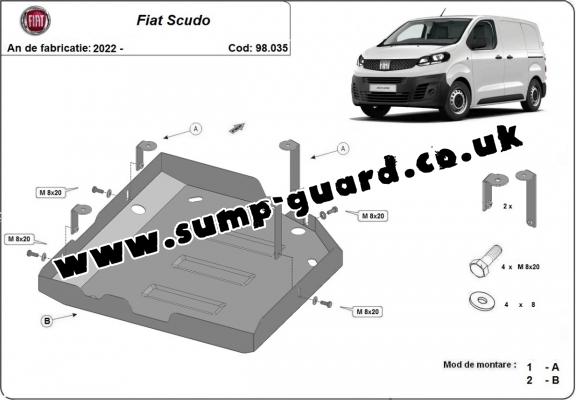 Steel AdBlue tank guard for Fiat Scudo