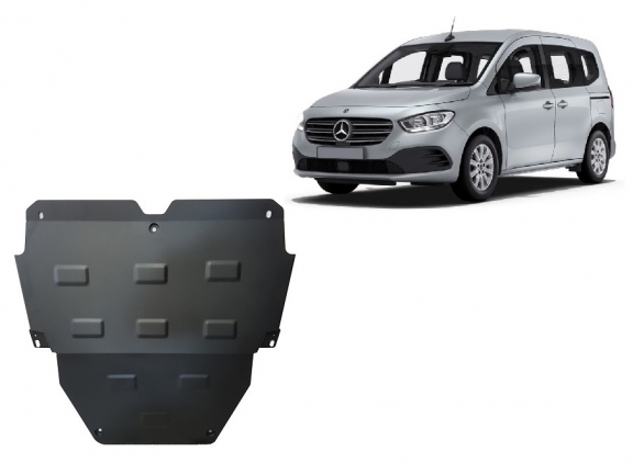 Steel sump guard for Mercedes EQT