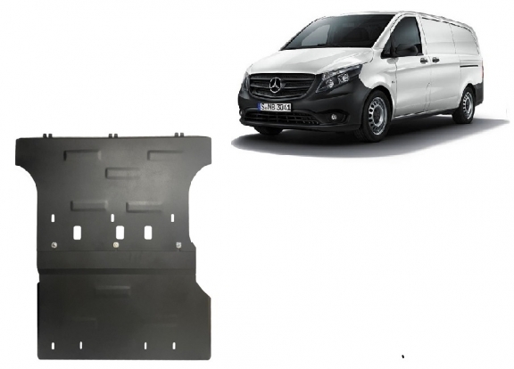 Steel sump guard for Mercedes V-Class W447 2.2 D, 4x2 