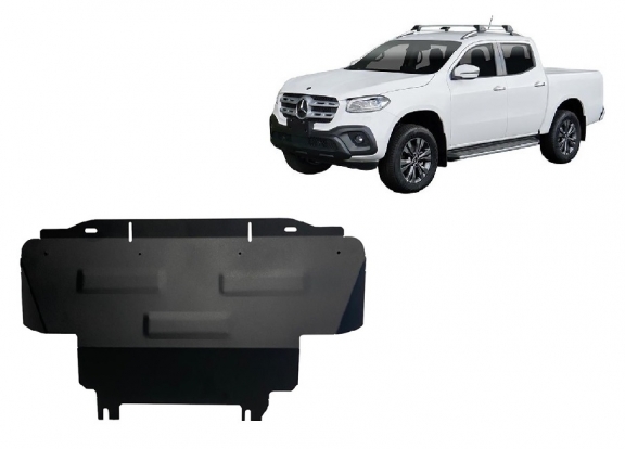 Steel radiator guard for Mercedes X-Class W470