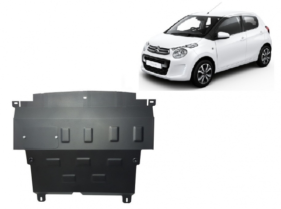 Steel sump guard for Citroen C1