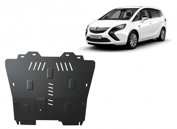 Steel sump guard for Vauxhall Zafira C