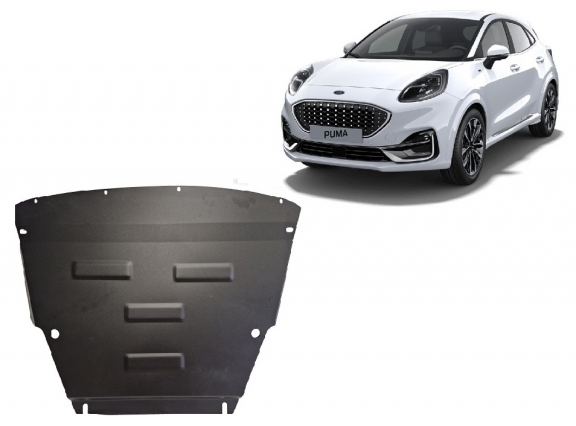 Steel sump guard for Ford Puma