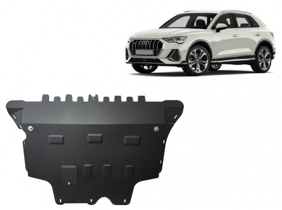 Steel sump guard for Audi Q3