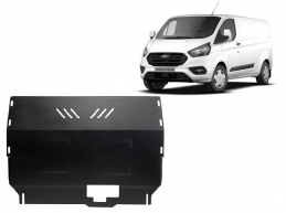Steel sump guard for the protection of the engine and the gearbox for Ford Transit Custom - FWD