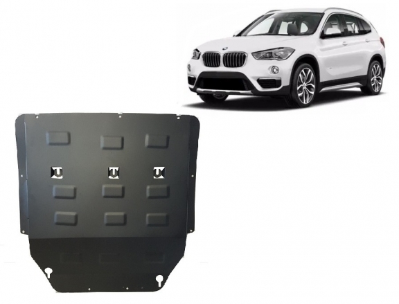 Steel sump guard for BMW X1 F48