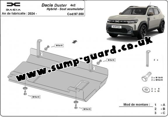 Steel battery guard for Dacia Duster Hybrid