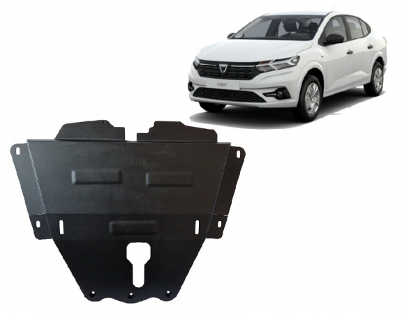 Steel sump guard for Dacia Logan 
