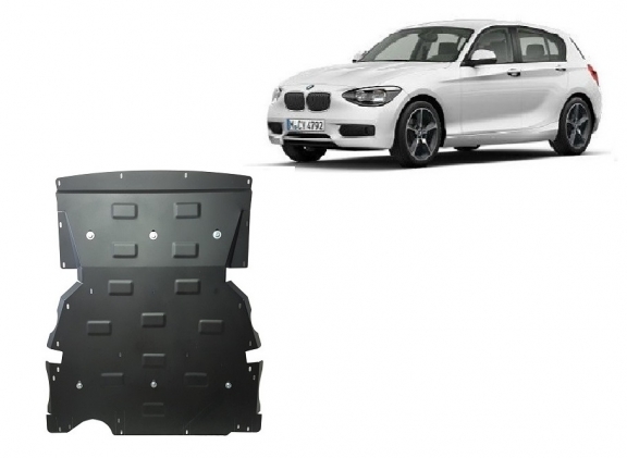 Steel sump guard for BMW Seria 1 F20/F21