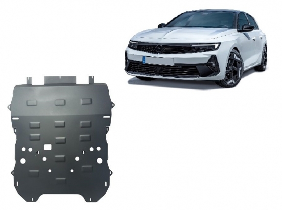 Steel sump guard for Vauxhall Astra L
