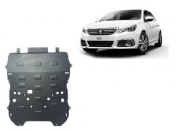 Steel sump guard for Peugeot 308