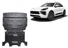 Steel sump guard for Porsche Macan