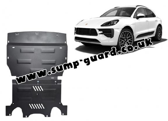 Steel sump guard for Porsche Macan