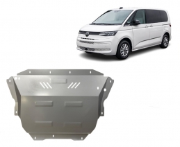 Galvanized steel sump guard for Volkswagen Transporter T7