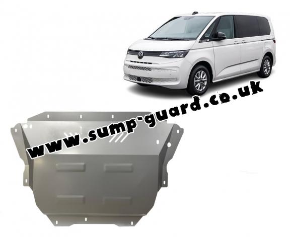 Galvanized steel sump guard for Volkswagen Transporter T7