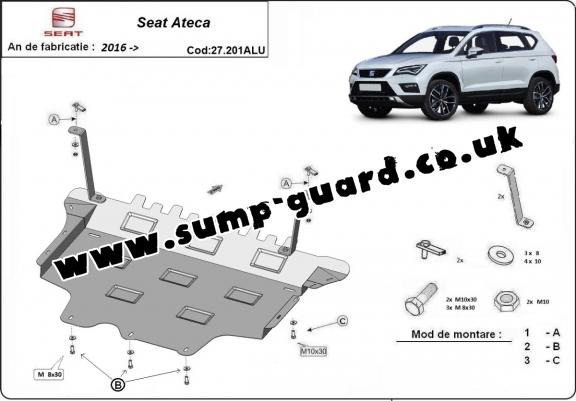 Aluminum sump guard for Seat Ateca