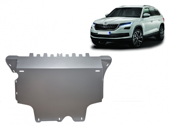 Aluminum sump guard for Skoda Kodiaq