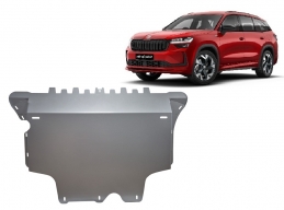 Aluminum sump guard for Skoda Kodiaq