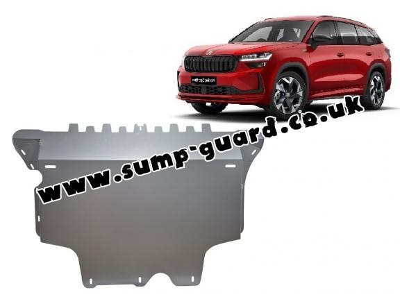 Aluminum sump guard for Skoda Kodiaq