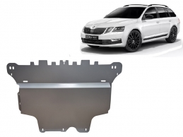 Aluminum sump guard for the protection of the engine and the gearbox for Skoda Octavia 3