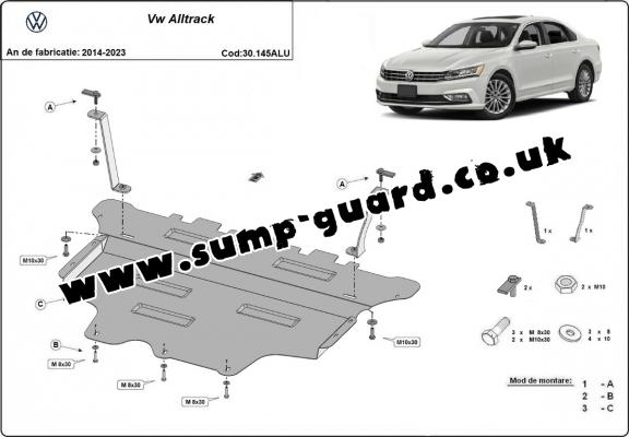 Aluminum sump guard for VW Passat Alltrack
