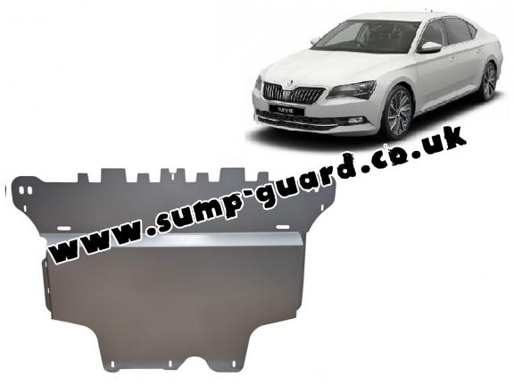 Aluminum sump guard for Skoda Superb III