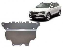 Aluminum sump guard for Skoda Karoq