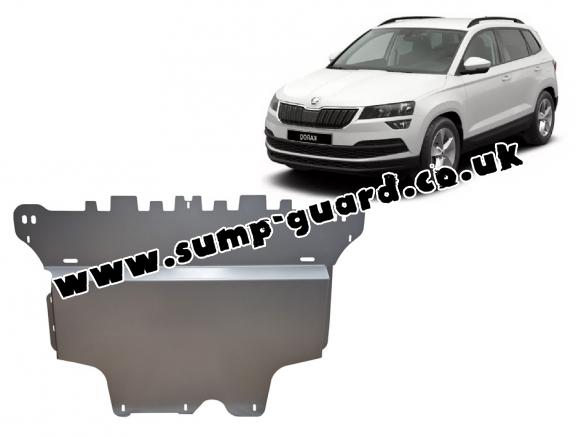 Aluminum sump guard for Skoda Karoq