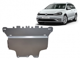Aluminum sump guard for the protection of the engine and the gearbox for VW Golf 7