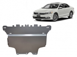 Aluminum sump guard for VW Passat B8