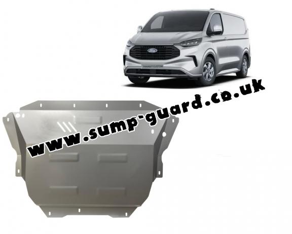 Galvanized steel sump guard for Ford Transit Custom