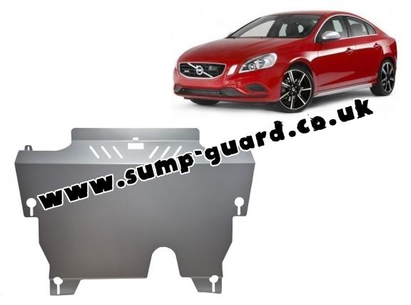 Aluminum sump guard for the protection of the engine and the gearbox for Volvo S60