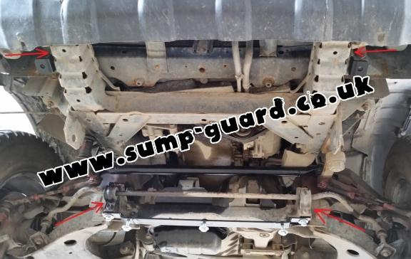 Steel sump guard for the protection of the engine and the radiator for Nissan Pick Up